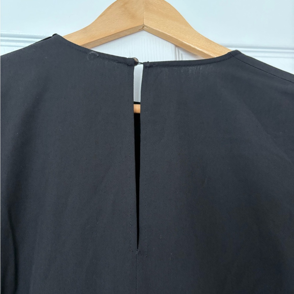 NWT Massimo Dutti Black Long-Sleeve Maxi Dress with Button Detailing. - Picture 10 of 12